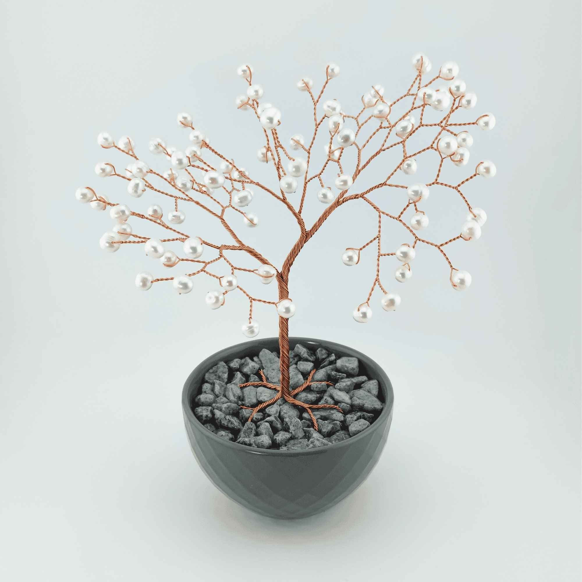 Kupfer-Perlenbaum – Geschenk zum 30. Hochzeitstag oder Verlobung – Umbruss