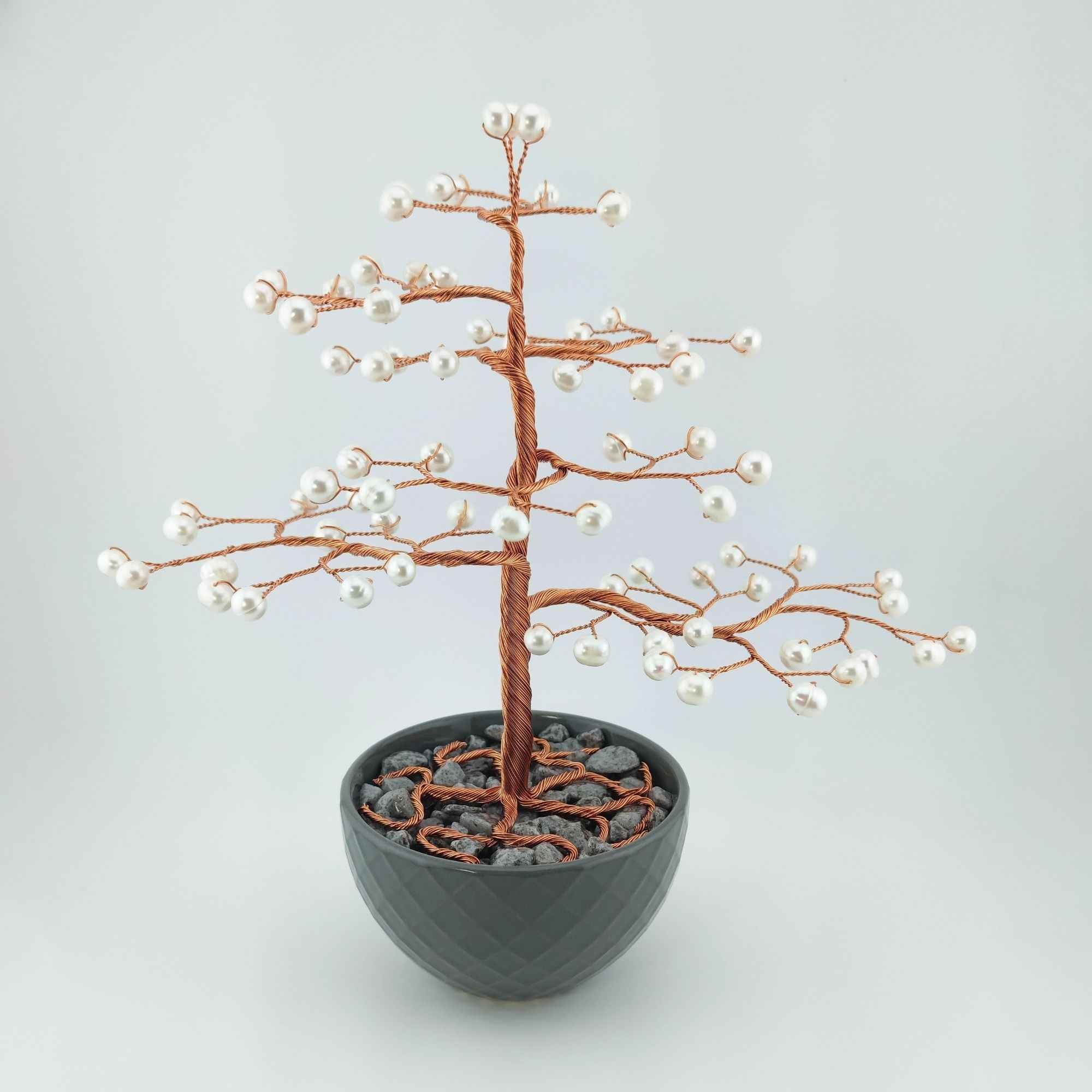 bonsai tree home decor Pearl Bonsai Tree – 30th Anniversary Copper Gift – Umbruss