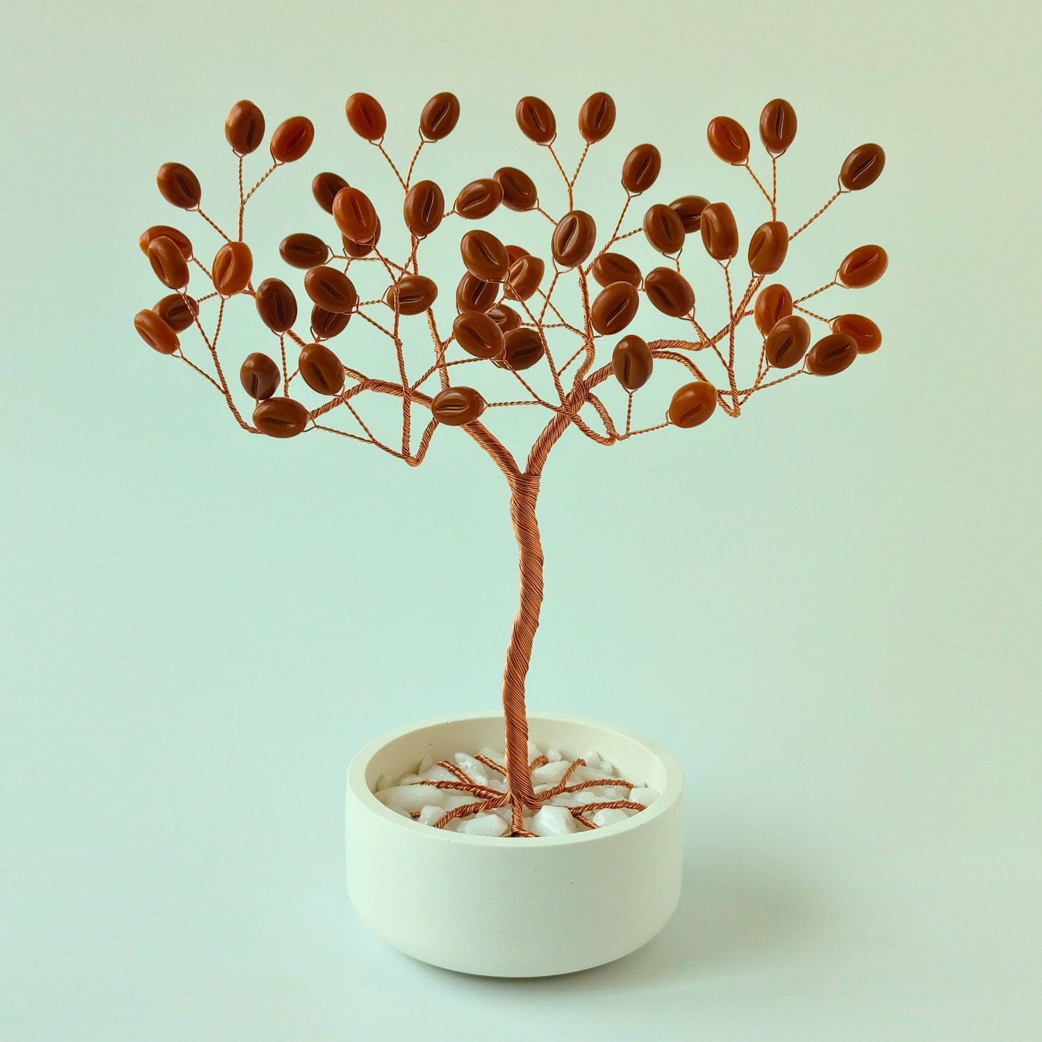 resin coffee copper wire tree