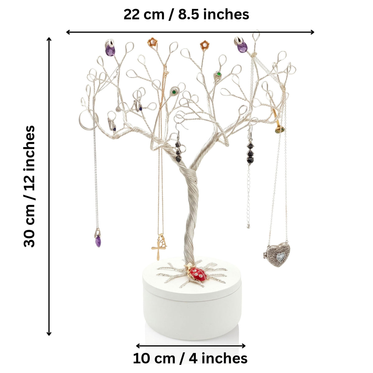 Size guide, 30 cm tall, 22 cm wide, 10 cm bowl
