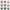 Colour chart of nine options: pink, turquoise or grey bowl with pink, grey or white stones