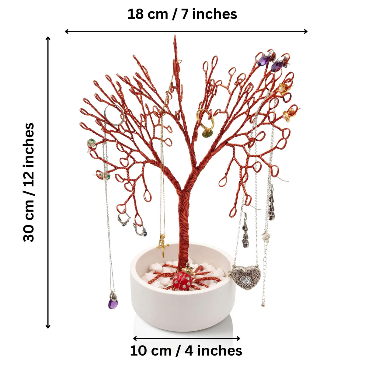 Size guide, 30 cm tall, 18 cm wide, 10 cm bowl