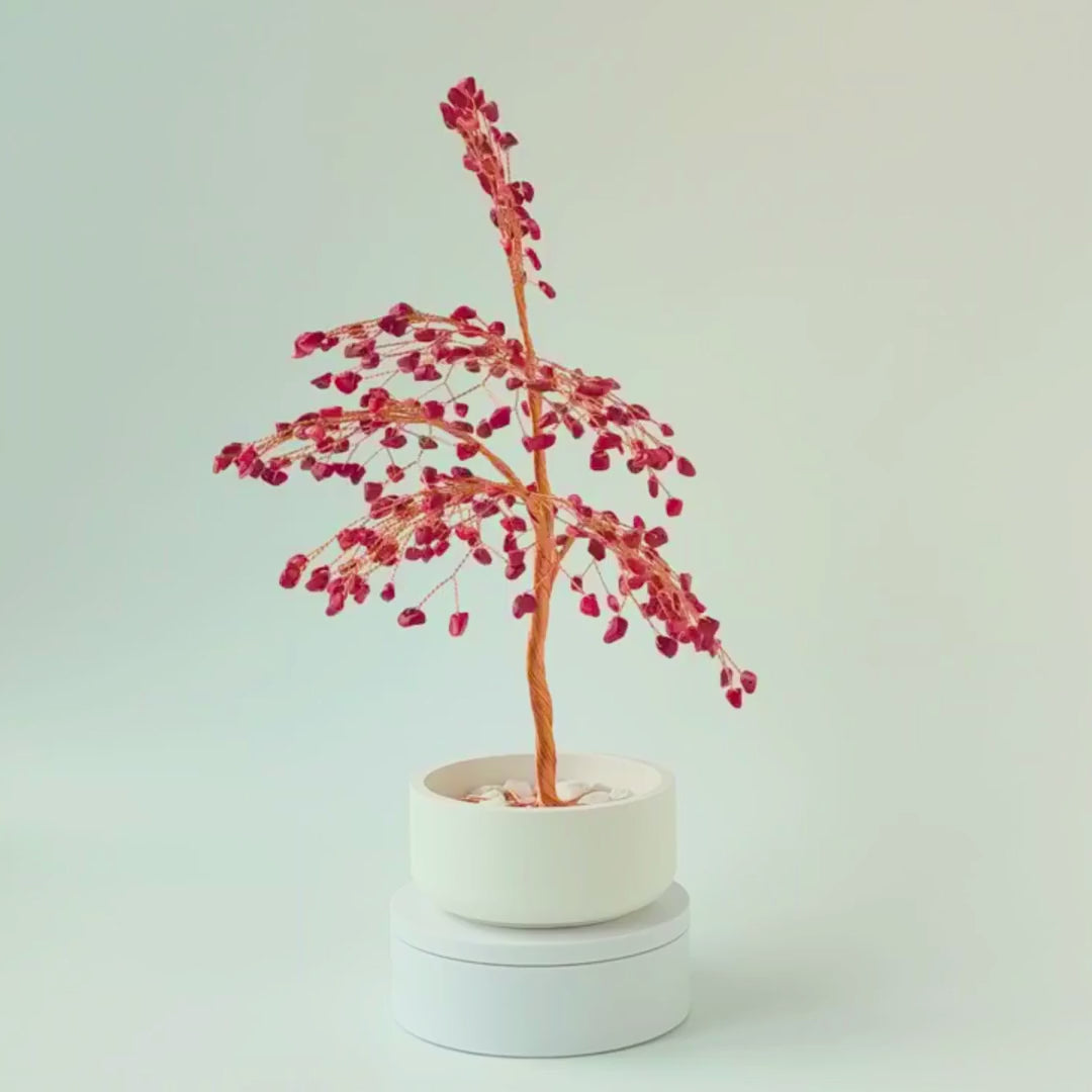 360° rotating view of handmade 280 coral large copper tree – see all angles of the sculpture