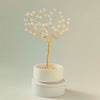 360° rotating view of the handmade 54 pearl tree of life with gold wire