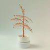 360° rotating view of handmade 280 prehnite large copper tree – see all angles of the sculpture