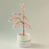 360° rotating view of handmade 280 rose quartz large copper tree – see all angles of the sculpture