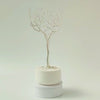 360° video of handmade silver jewelry tree with ceramic bowl