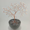 360° video of the copper wire tree of life with white freshwater pearls in a grey bowl