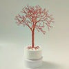 360° video of handmade copper jewelry tree with white lidded keepsake bowl